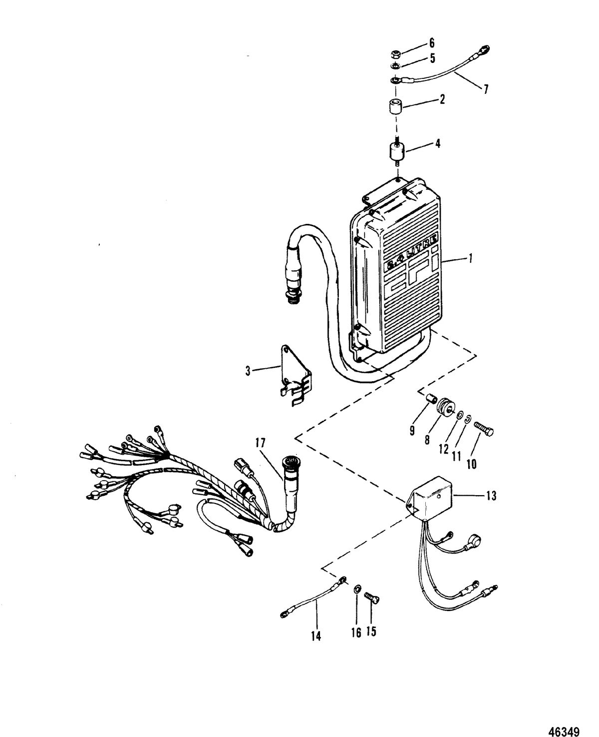 MERCURY 200 XRI (EFI) (V-6) E.C.U. ASSEMBLY