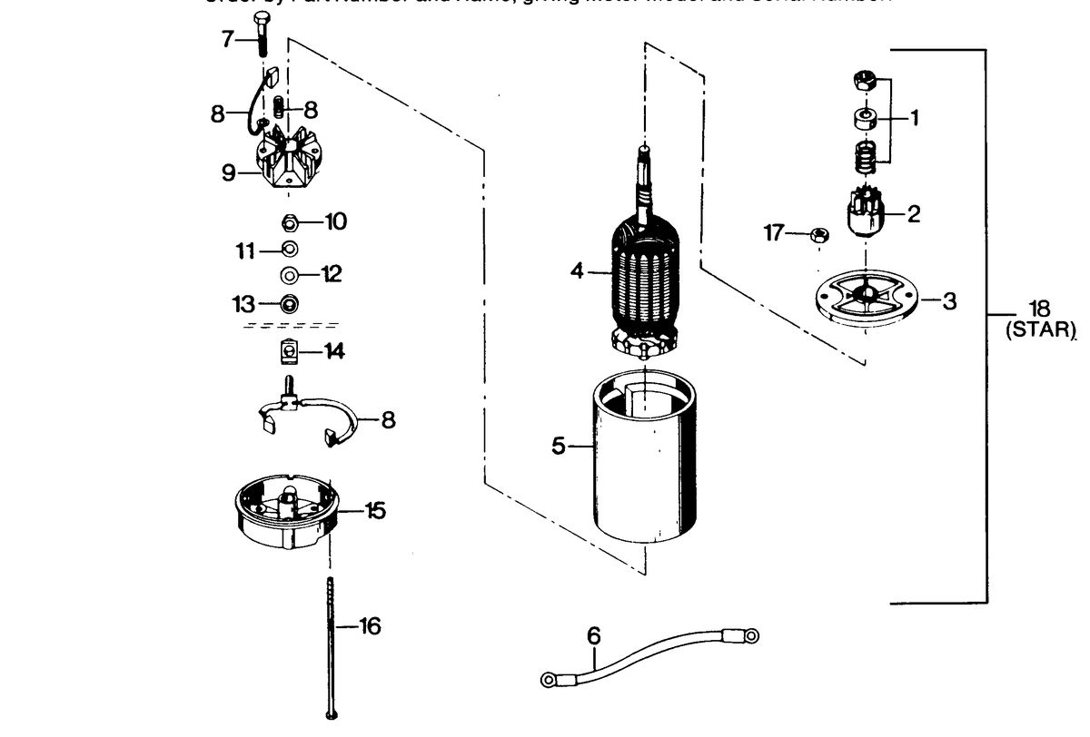 FORCE FORCE 1987 50 H.P. "C" MODELS ELECTRIC STARTER