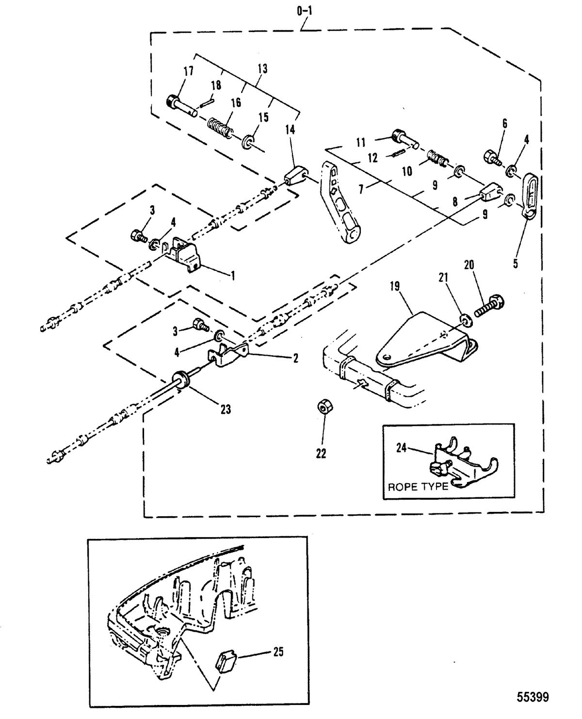 MARINER 20 HP MARINER REMOTE CONTROL ATTACHING KIT