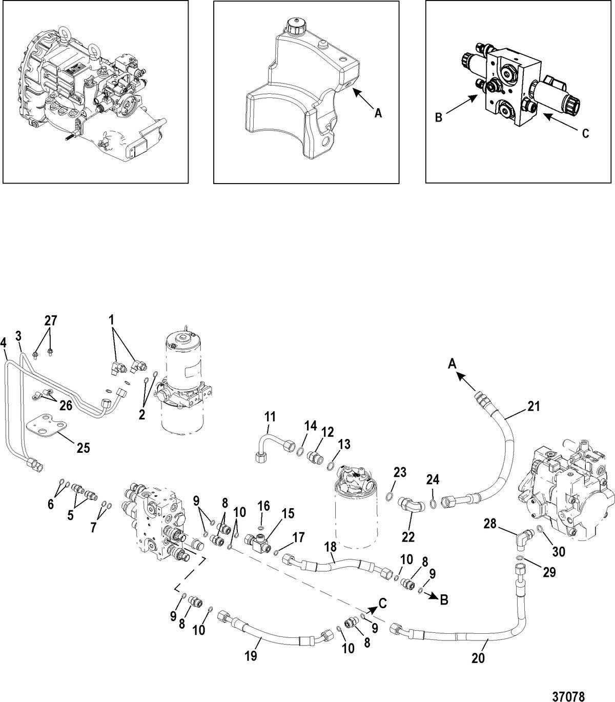 MERCRUISER ZEUS Hydraulic System, Port