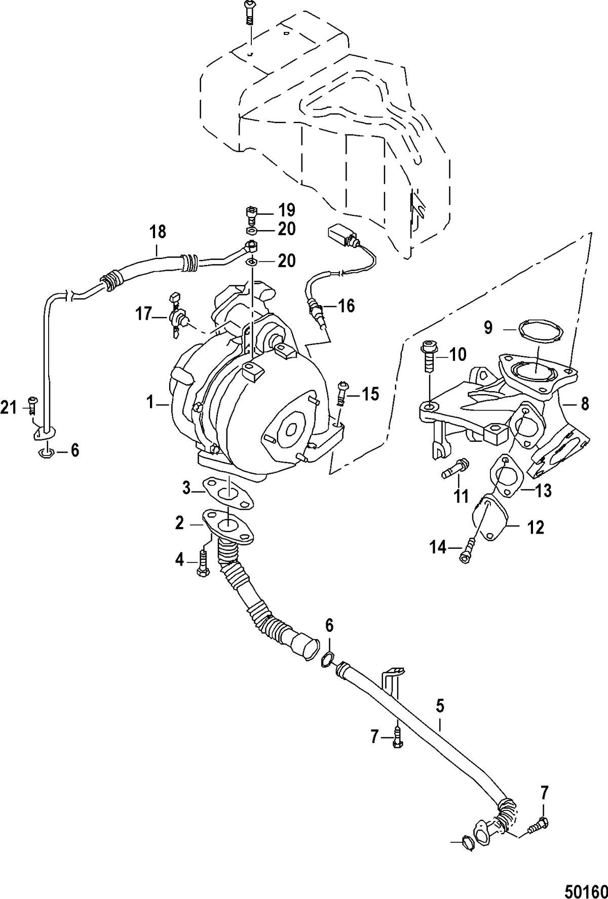MERCRUISER 3.0L TDI TURBOCHARGER