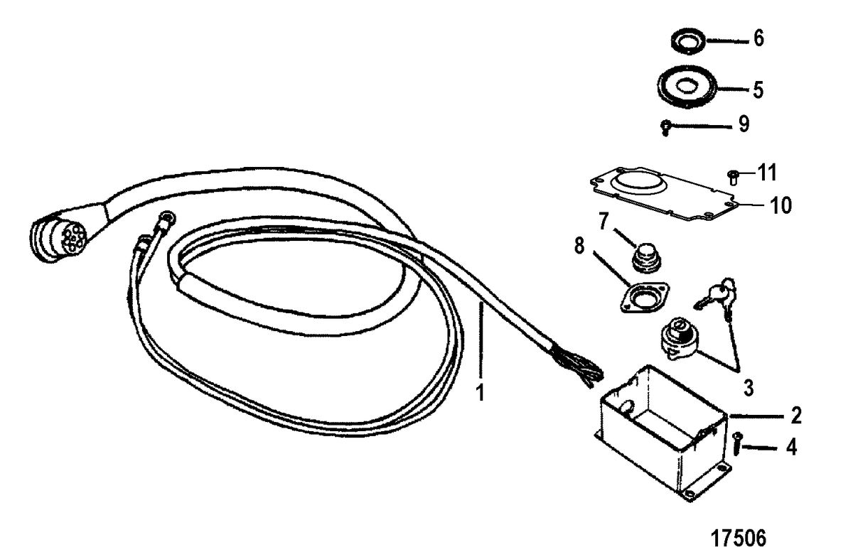 ACCESSORIES ELECTRICAL COMPONENTS AND HARNESSES Panel-Ignition/Choke Assembly(47974A10)