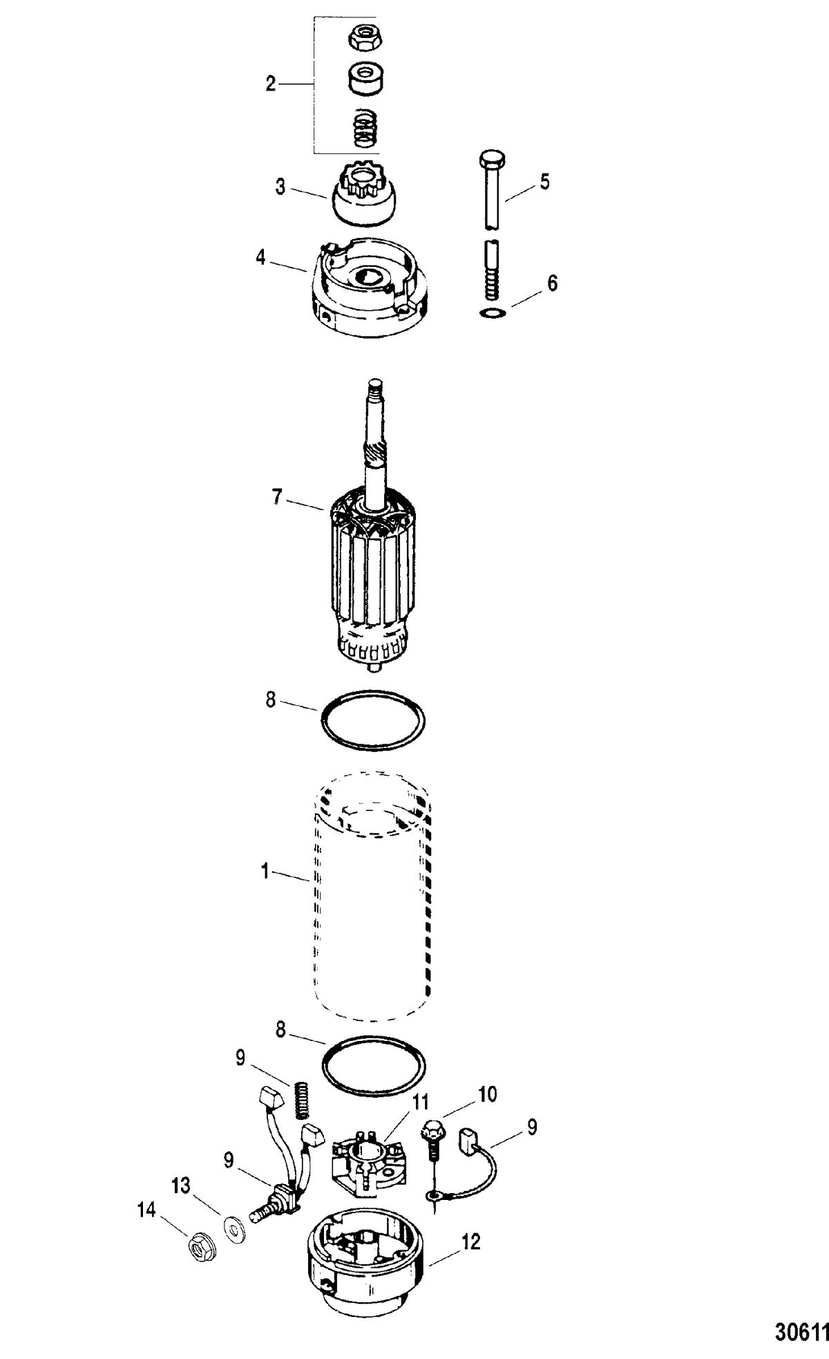 SPORTJET 240 EFI M2 JET DRIVE Starter Motor Assembly