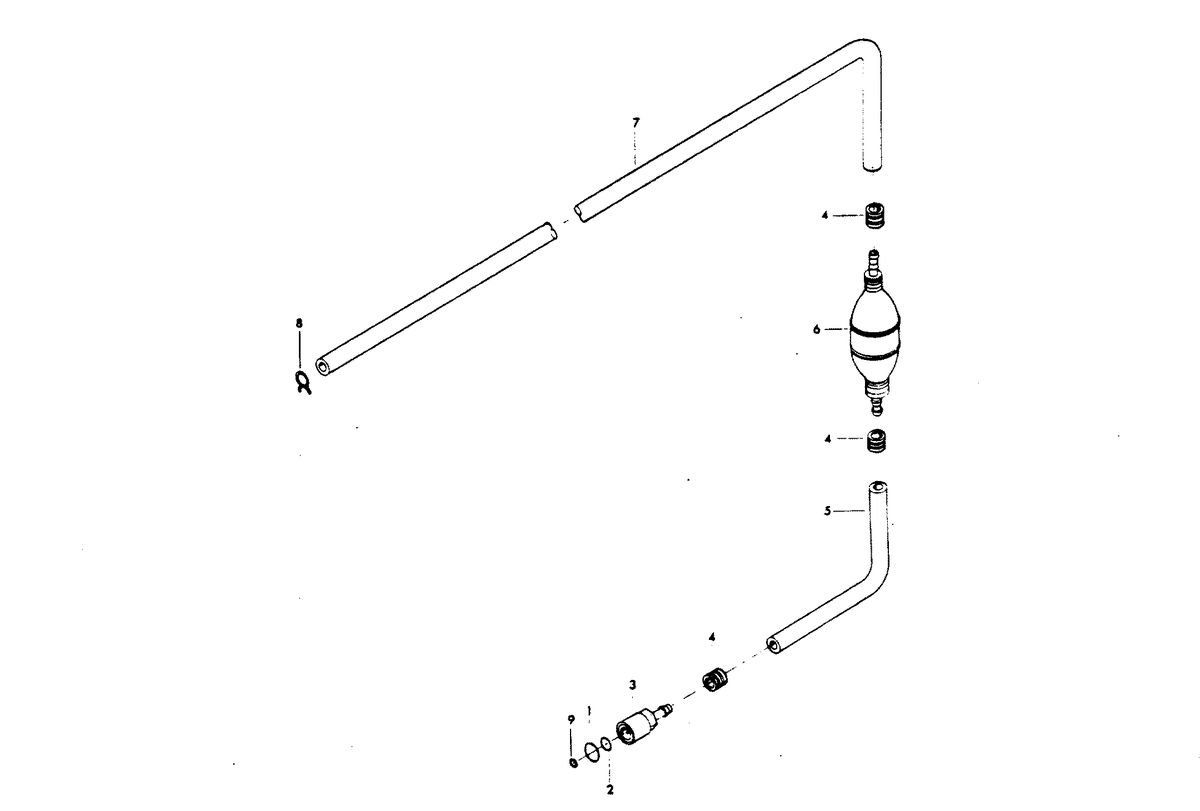 CHRYSLER 85 H.P. FUEL TANK AND LINE