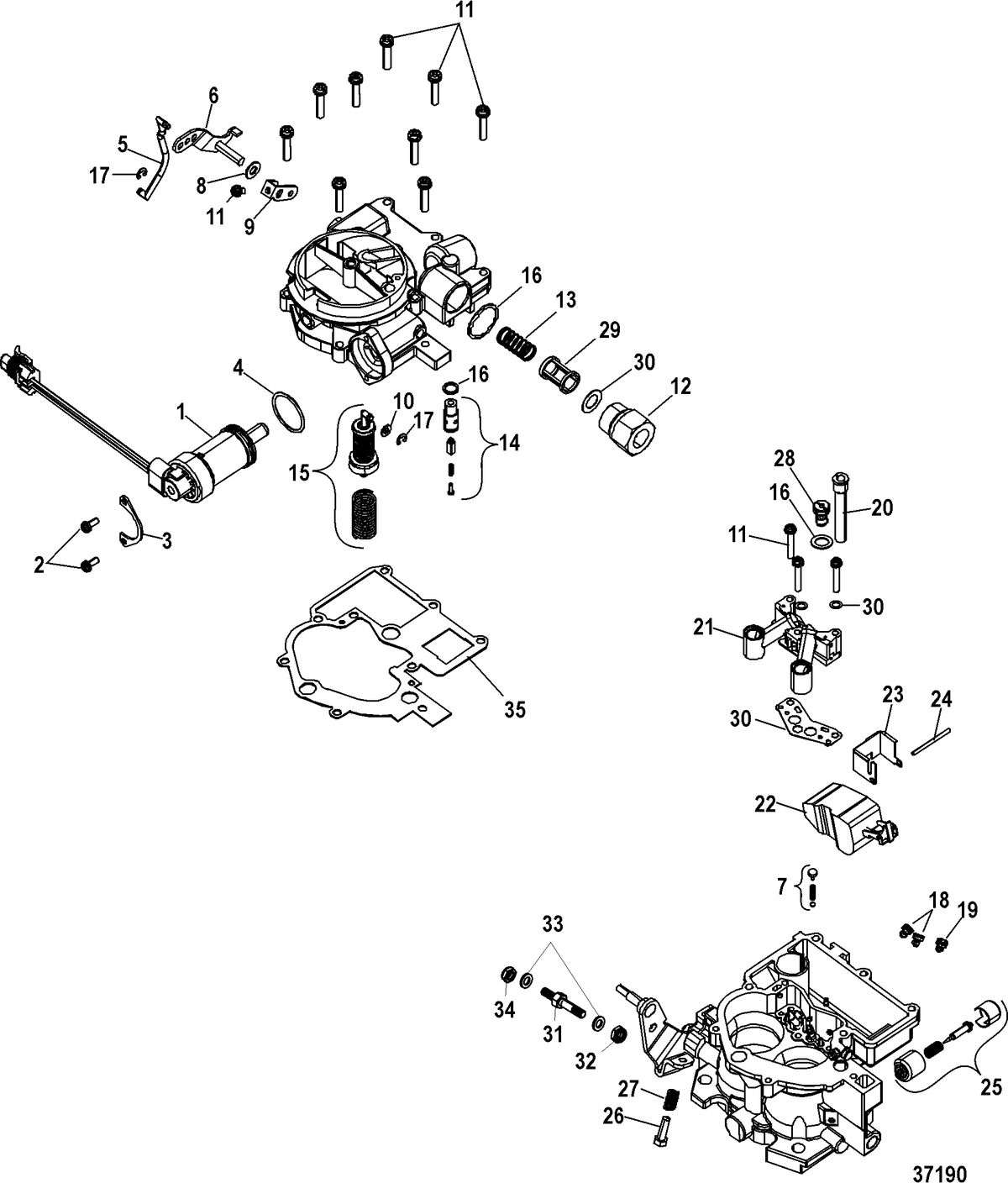 MERCRUISER 3.0L TKS ALPHA PLUS SERIES Carburetor