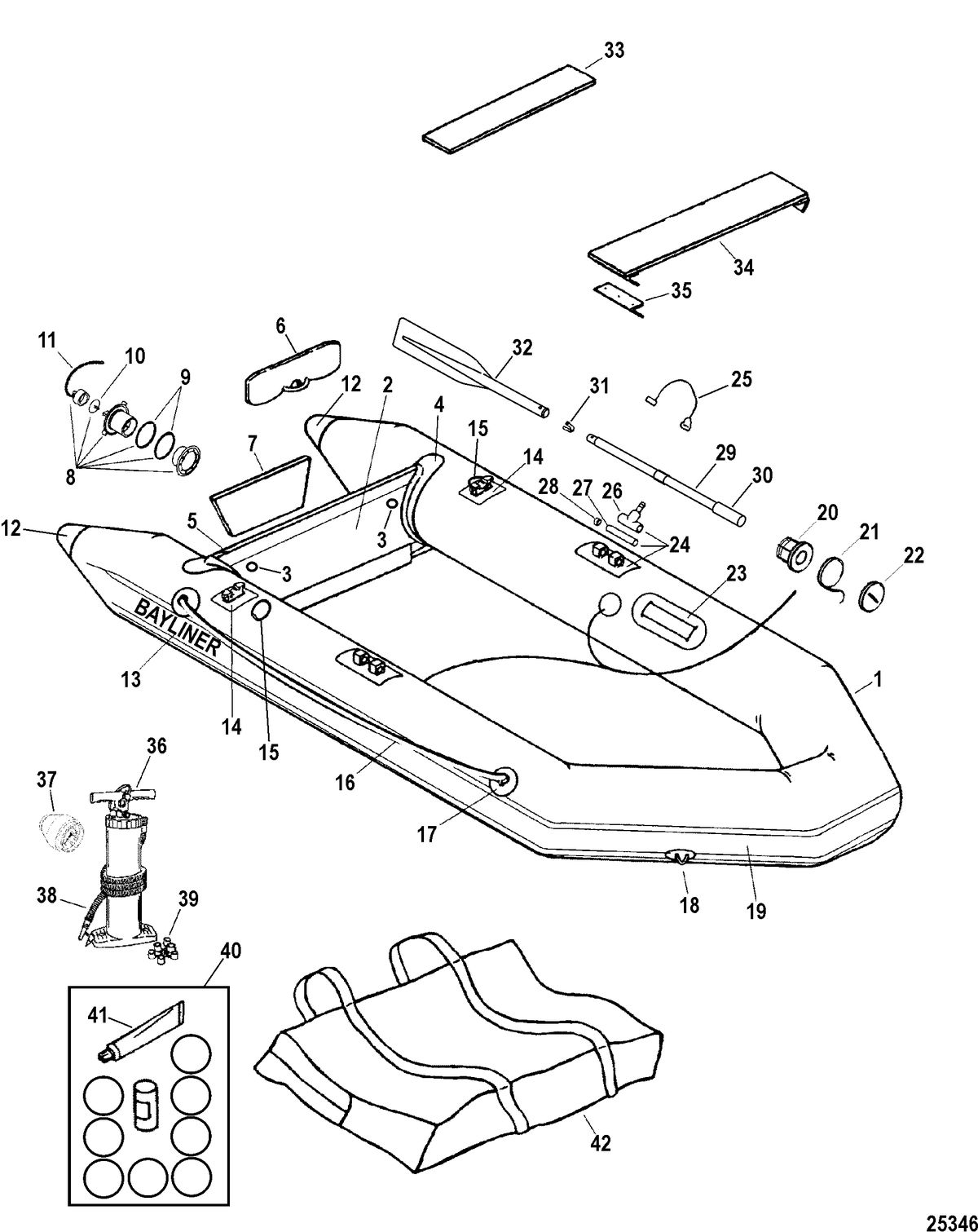 INFLATABLES BAYLINER PVC SOFT BOTTOM Roll Up Models(Light Gray - 2006 Model)