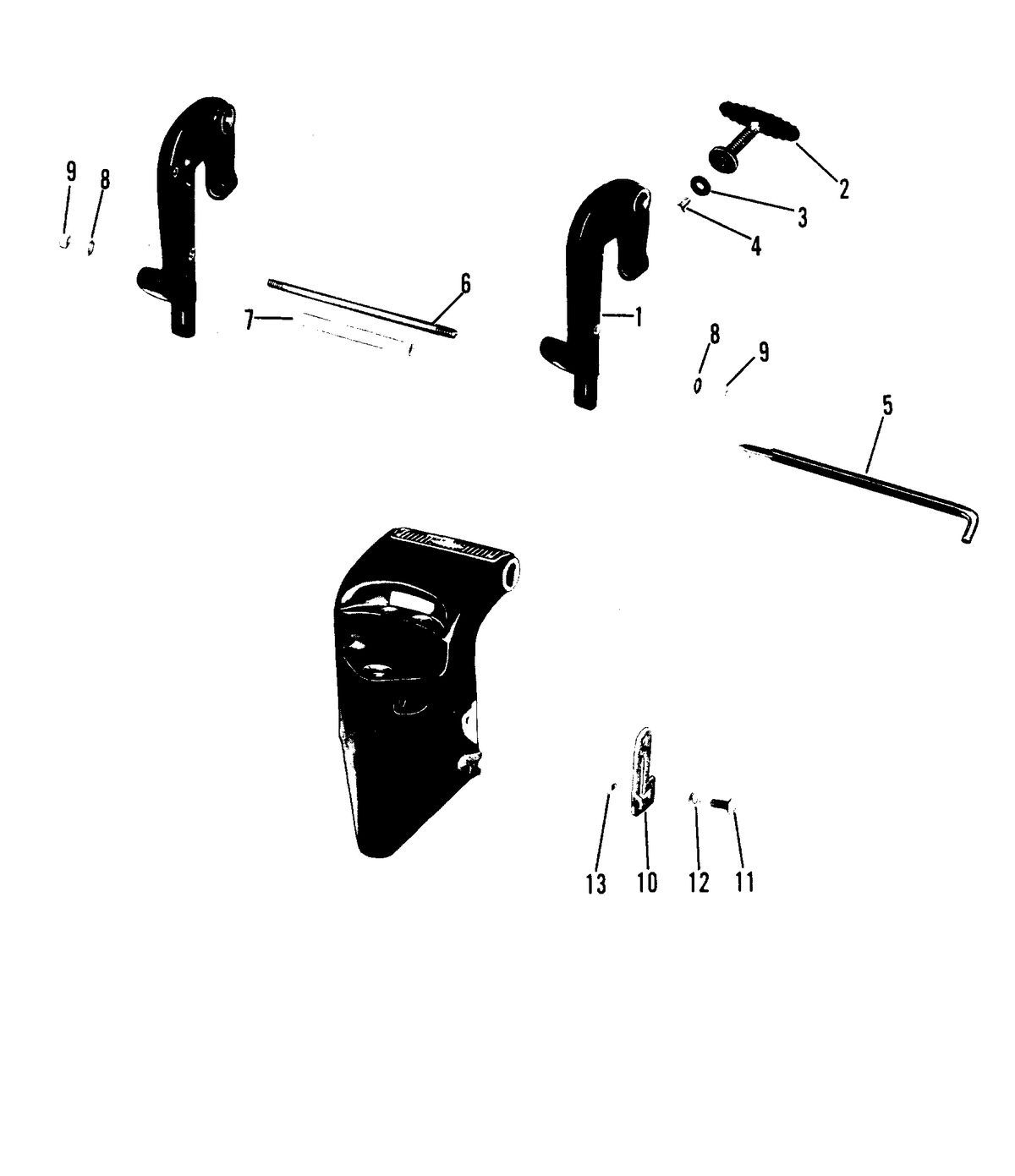 RACE OUTBOARD 25 XS CLAMP BRACKET ASSEMBLY