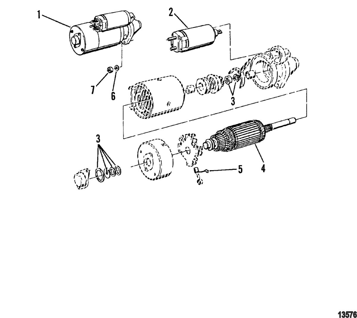 MERCRUISER 530 D-TA / 636 D -TA D183 TURBO AC/D219AC Starter Motor