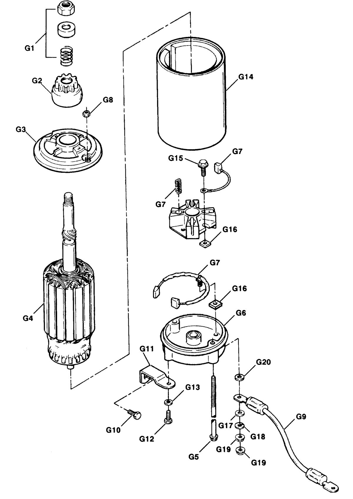 FORCE FORCE 120 H.P. "L" - DRIVE "B" MODELS STARTER