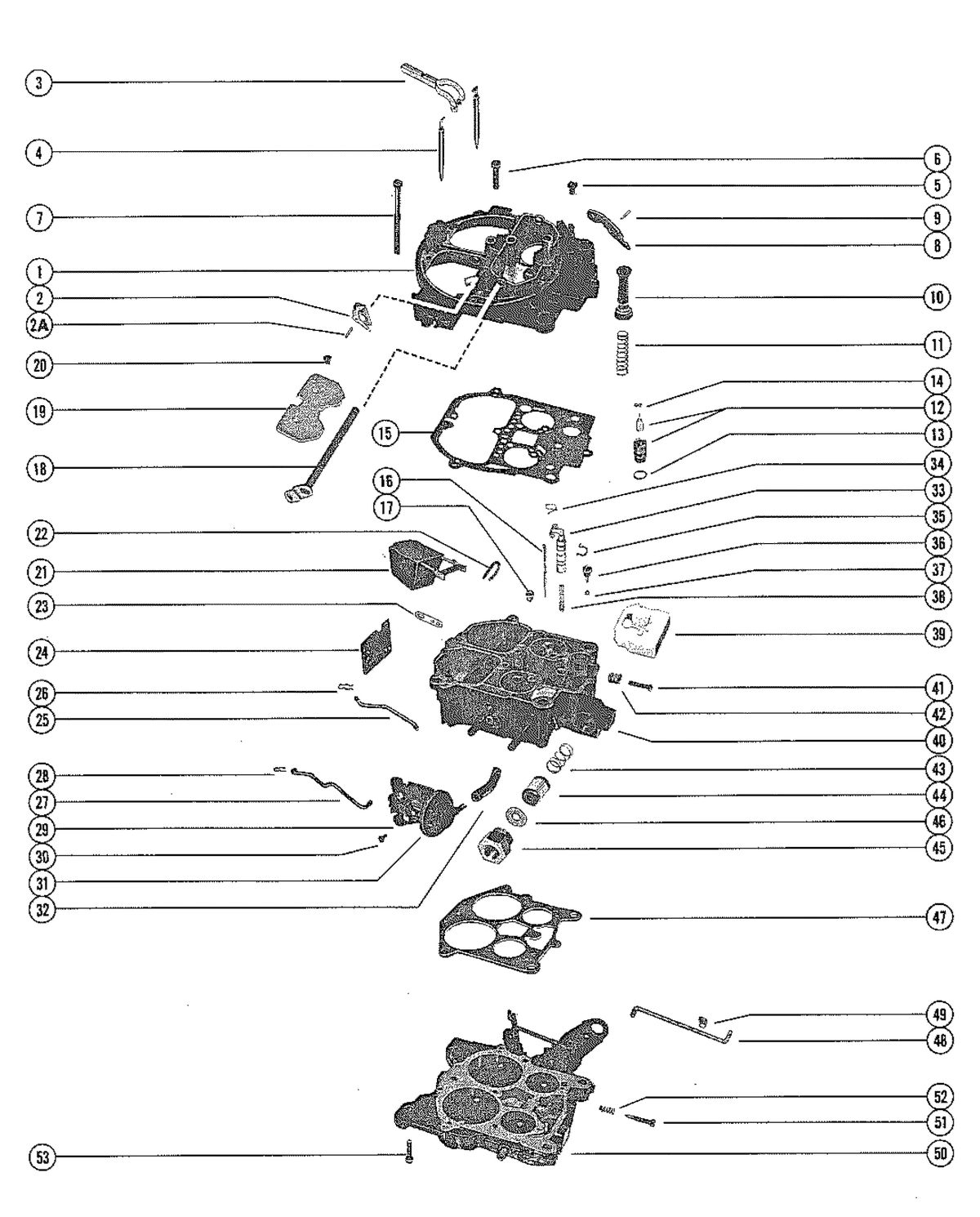MERCRUISER 330 ENGINE (G.M.) CARBURETOR ASSEMBLY, COMPLETE