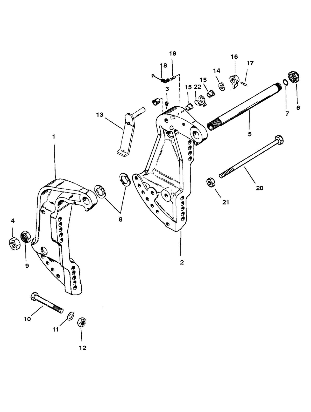 RACE OUTBOARD 225 (EFI) PRO-MAX/SUPER MAGNUM TRANSOM BRACKETS