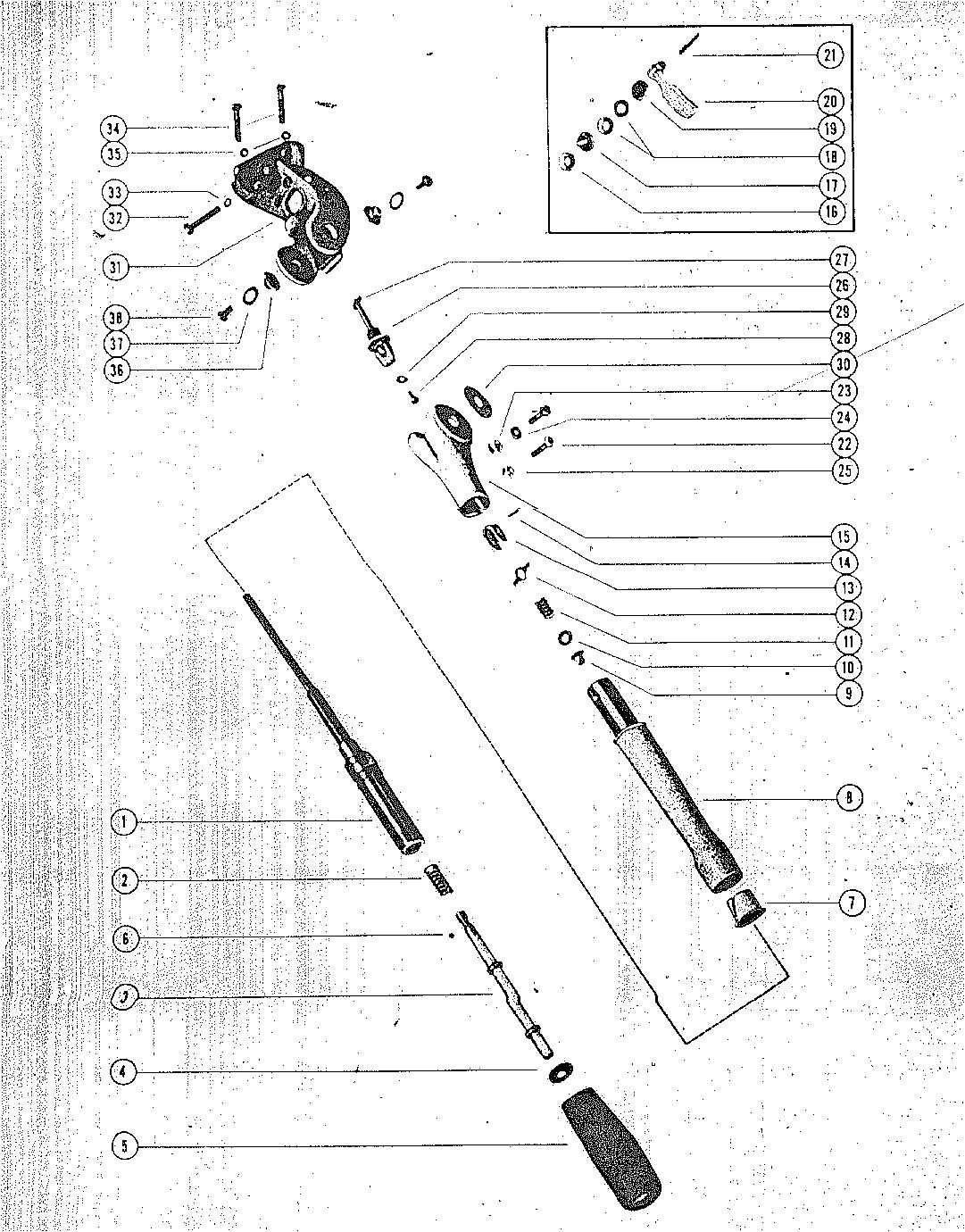 MARK MARK 10, 10A, 15A, 28, 28A STEERING HANDLE ASSEMBLY