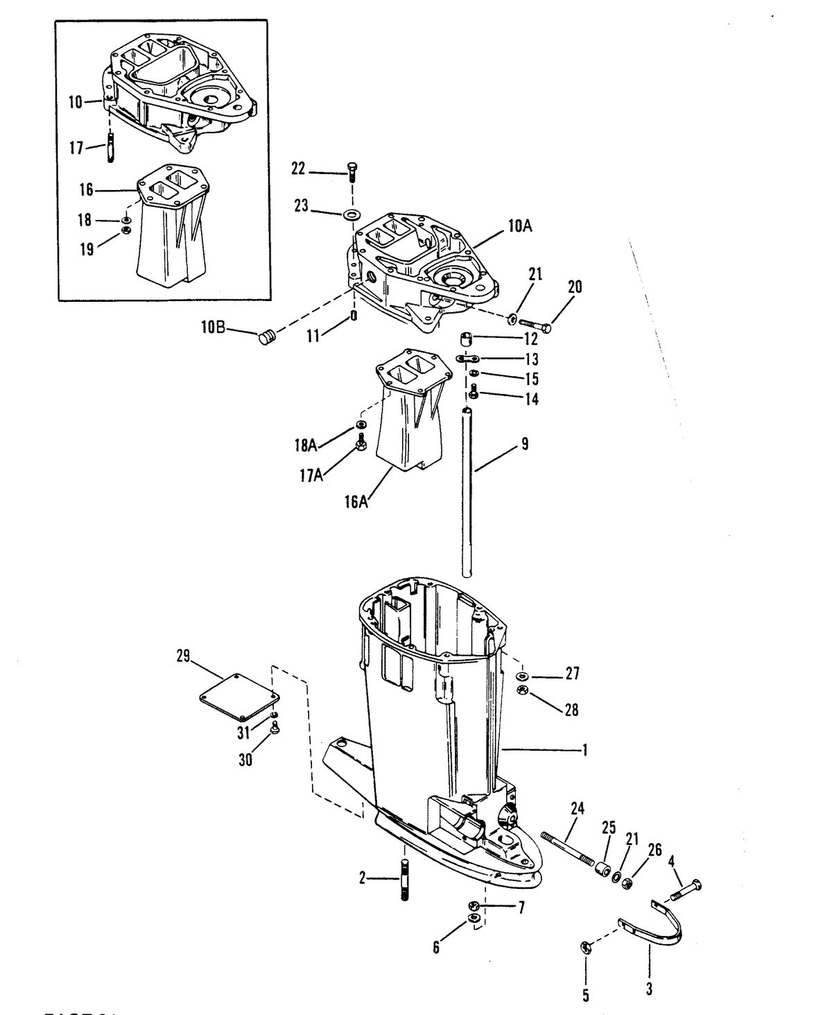 RACE OUTBOARD 2.5L EFI 2.5L EFI OFFSHORE DRIVE SHAFT HOUSING (OFFSHORE)