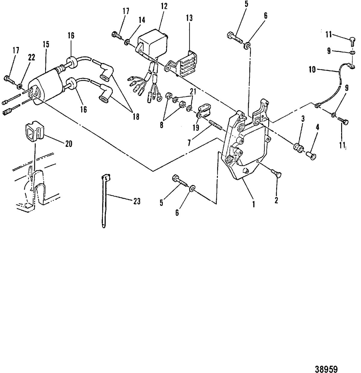 MARINER 30 HP C.D.I. IGNITION COMPONENTS