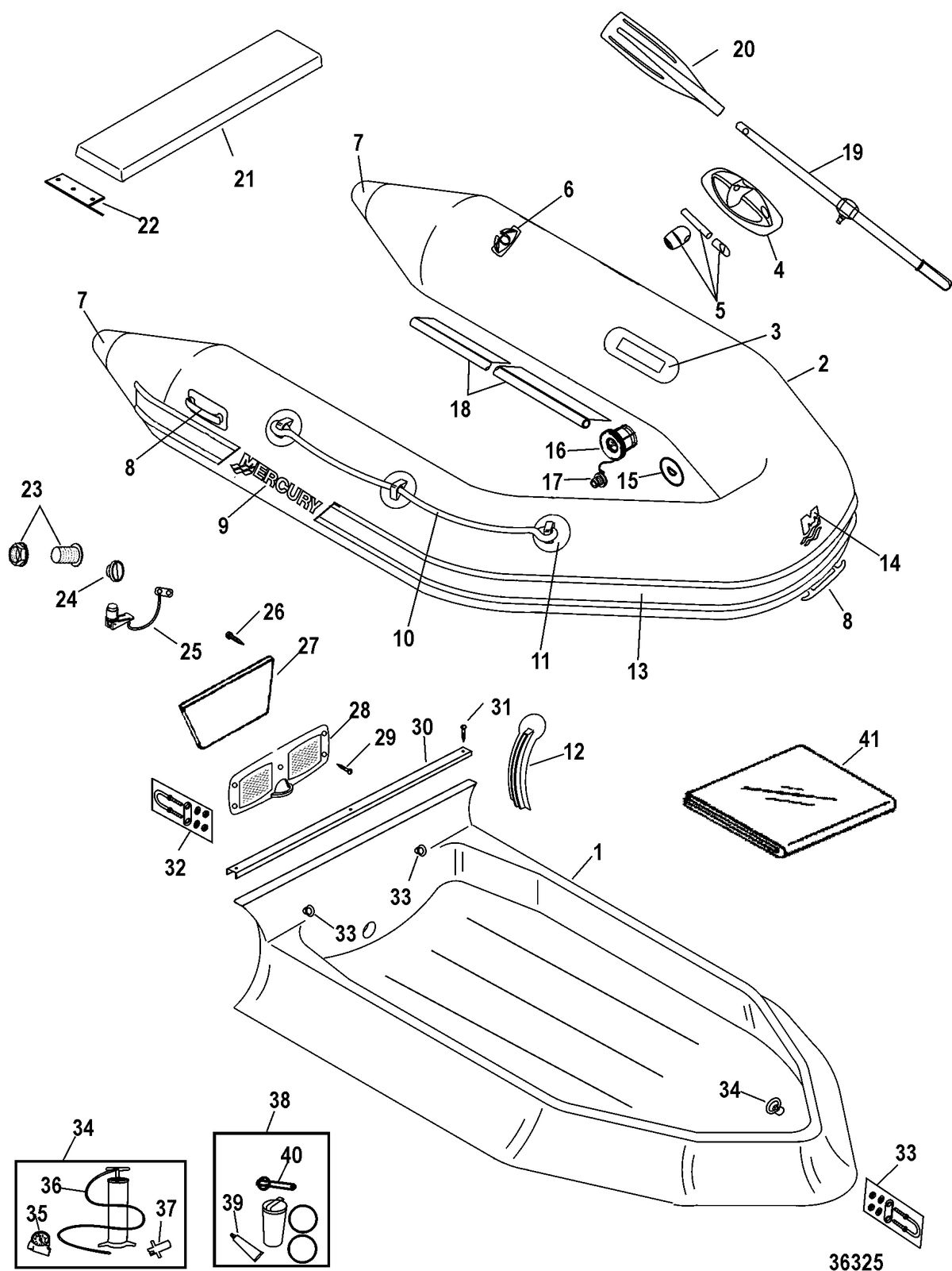 INFLATABLES DYNAMIC RIB 250 THRU 310 MODELS Dynamic Inflatables PVC-280 /310(Mercury 2009)