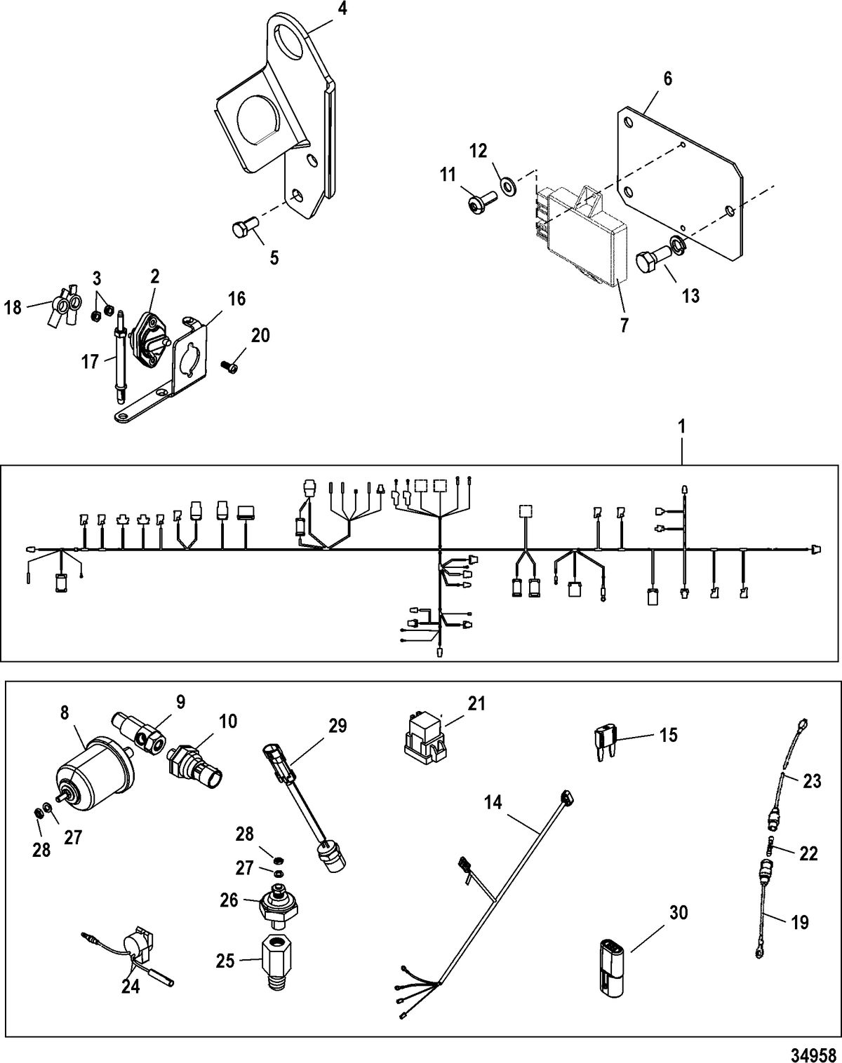 MERCRUISER 4.3L CARB ALPHA/BRAVO Electrical Components