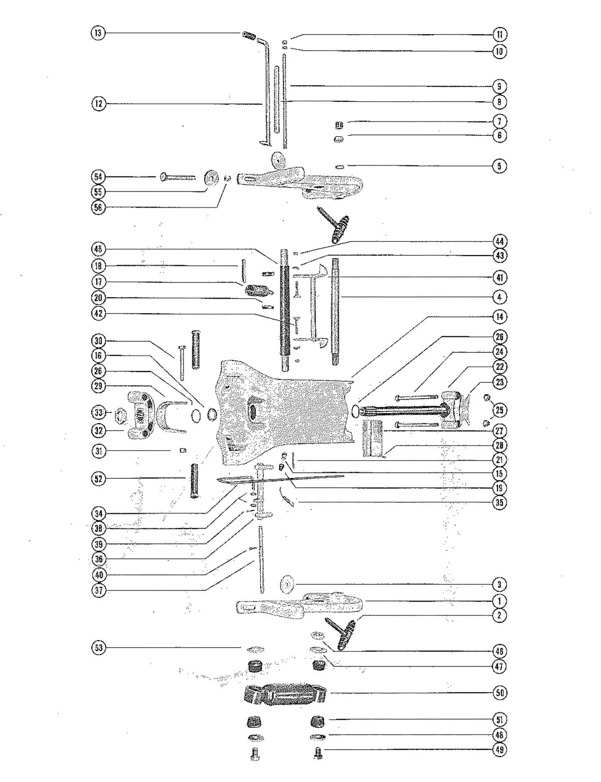 MERCURY MERC 700 CLAMP AND SWIVEL BRACKET ASSEMBLY