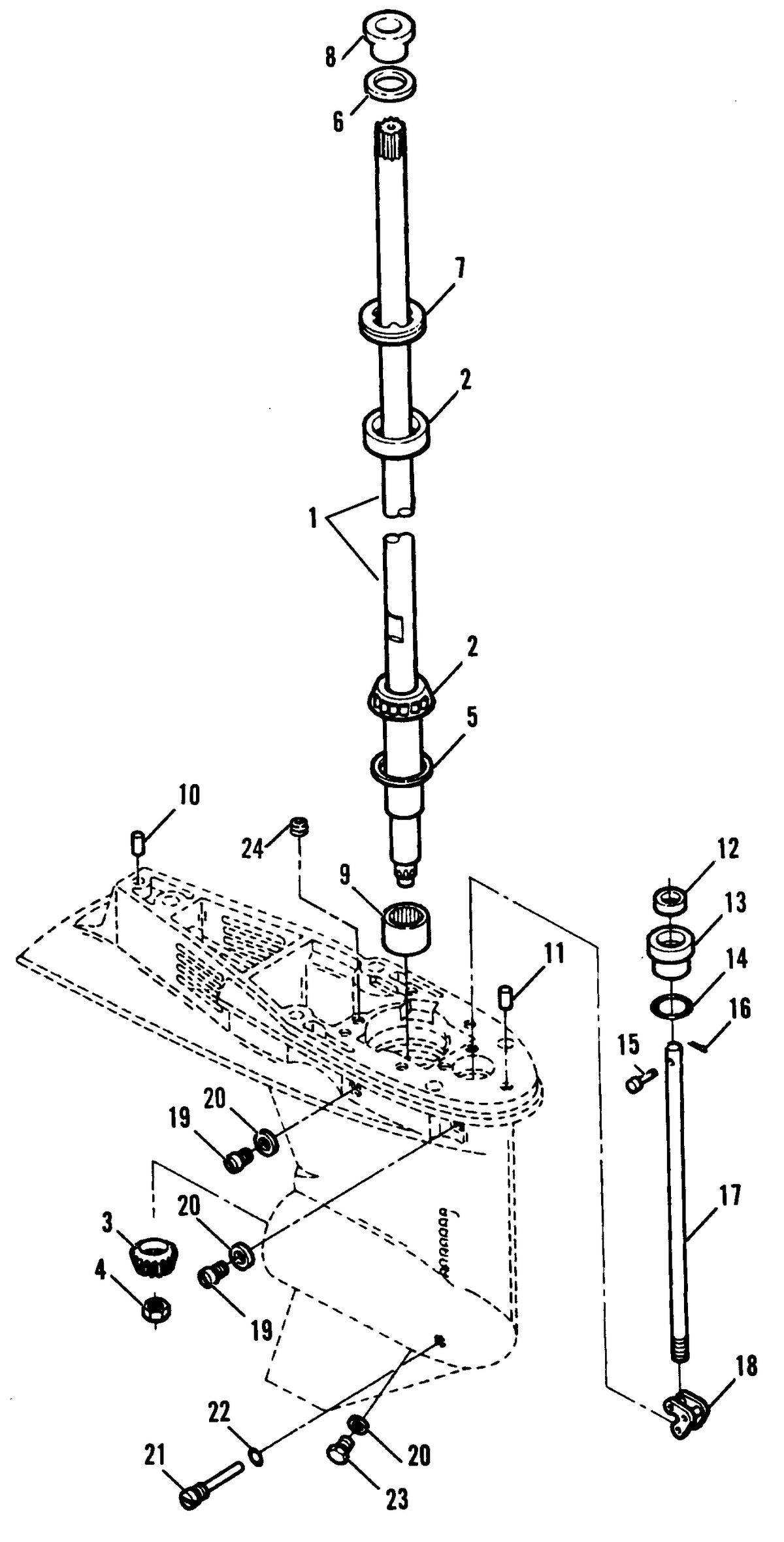 FORCE 70 H.P. DRIVESHAFT