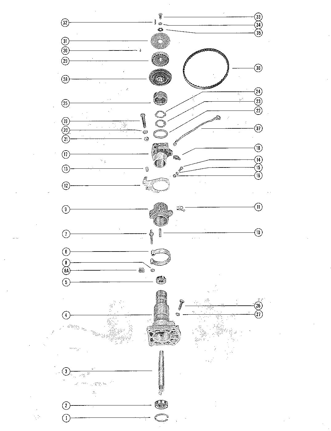 MERCURY MERC 700-1/2 DISTRIBUTOR ADAPTOR AND PILOT ASSEMBLY