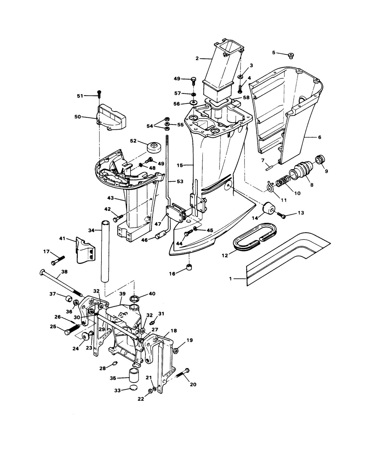 CHRYSLER 115 H.P. TWIN MOTOR LEG