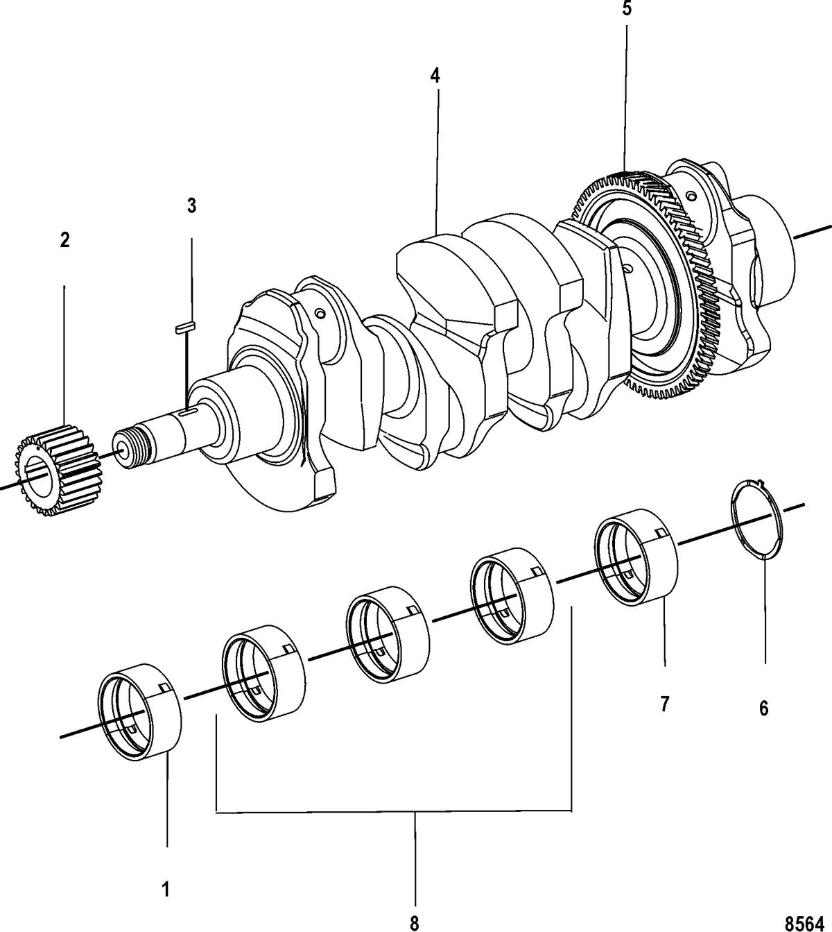 MERCRUISER CUMMINS/MERCRUISER DIESEL 2.8L-200/170 Crankshaft