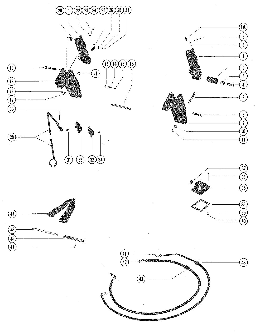 MARINER 140 HORSEPOWER TRIM CYLINDERS AND HYDRAULIC HOSES