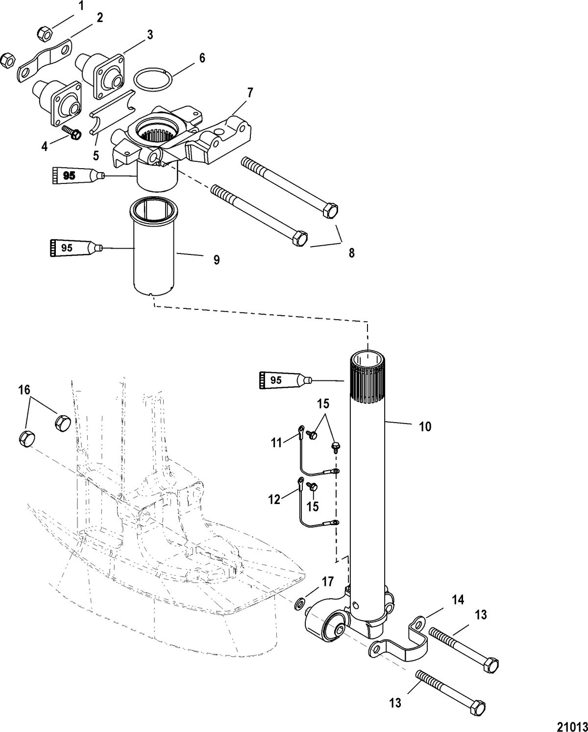 MERCURY/MARINER 40 CARB 4-STROKE (3 CYLINDER) Steering Arm