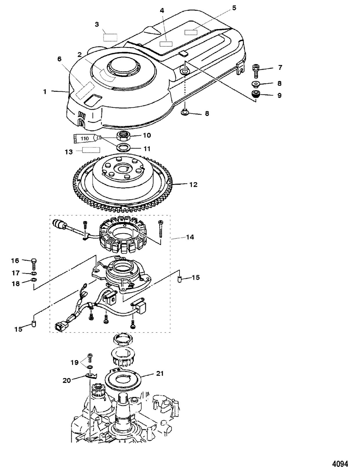 MERCURY/MARINER 75/90 (4-STROKE) Flywheel