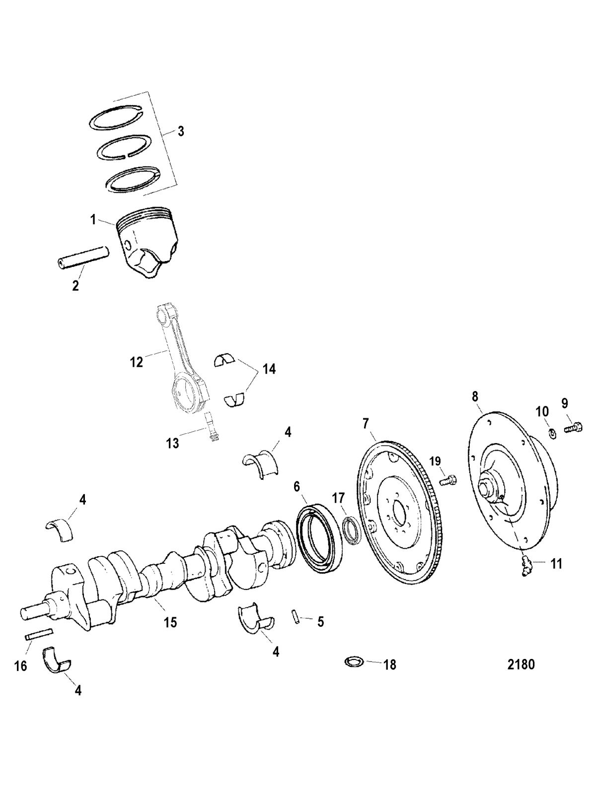RACE STERNDRIVE 575 SCI Crankshaft / Pistons / Connecting Rods