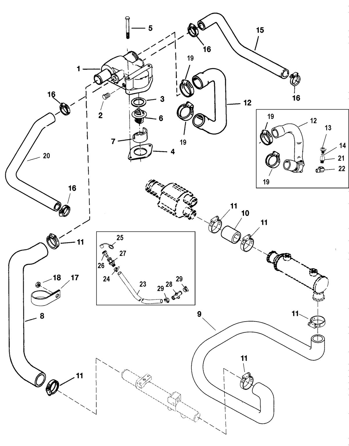MERCRUISER 350/6.2L BLACK SCORPION SKI (GEN+) STANDARD COOLING SYSTEM