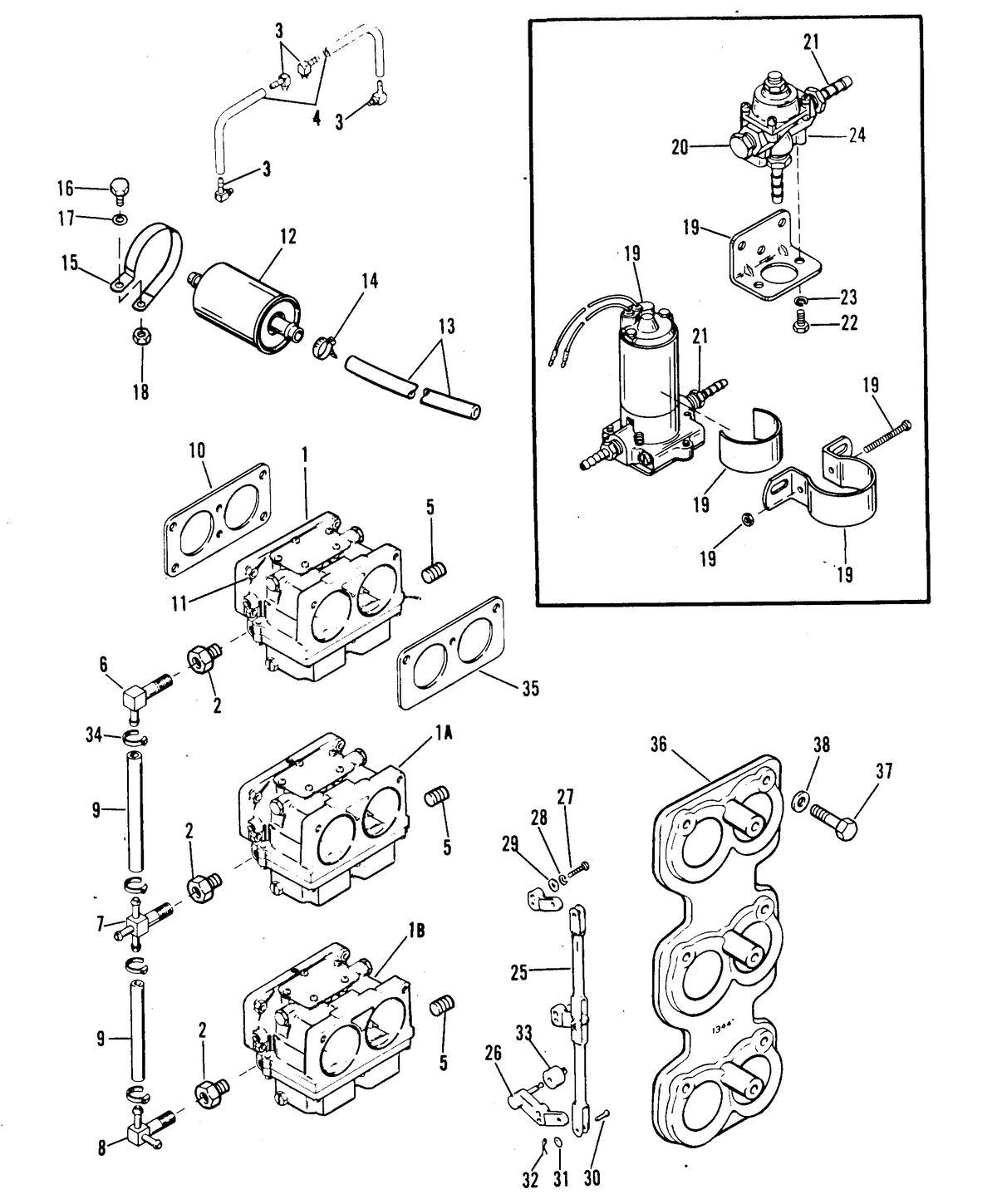 RACE OUTBOARD SST-140 (CARBURETOR) FUEL PUMP AND CARBURETOR
