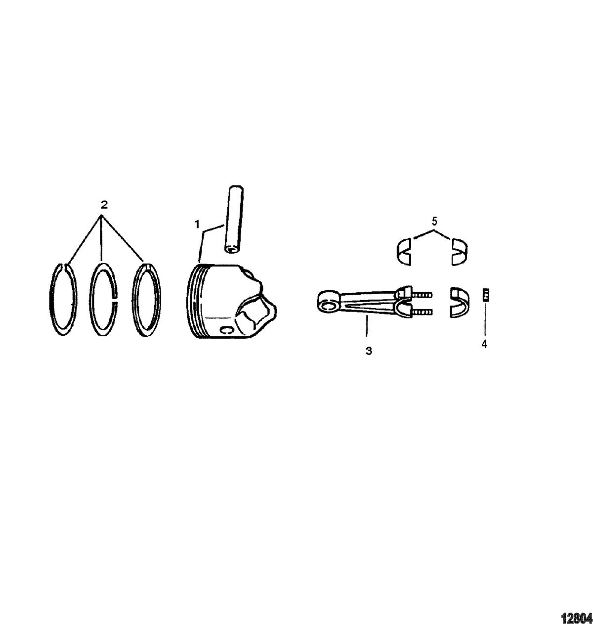 MERCRUISER MX 6.2L MPI BRAVO ENGINE Pistons And Connecting Rods