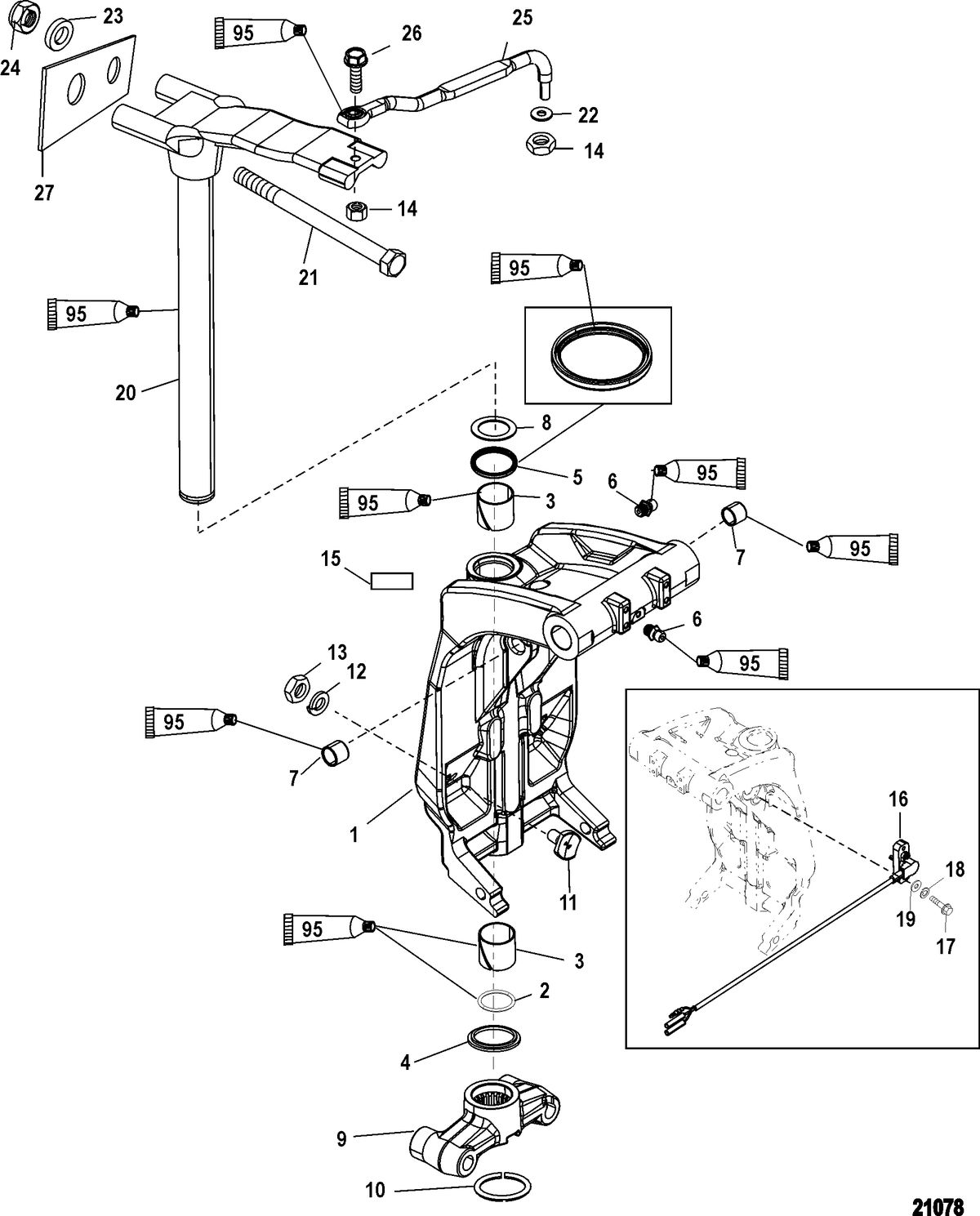 RACE OUTBOARD 300XS (3.2L) Swivel Bracket