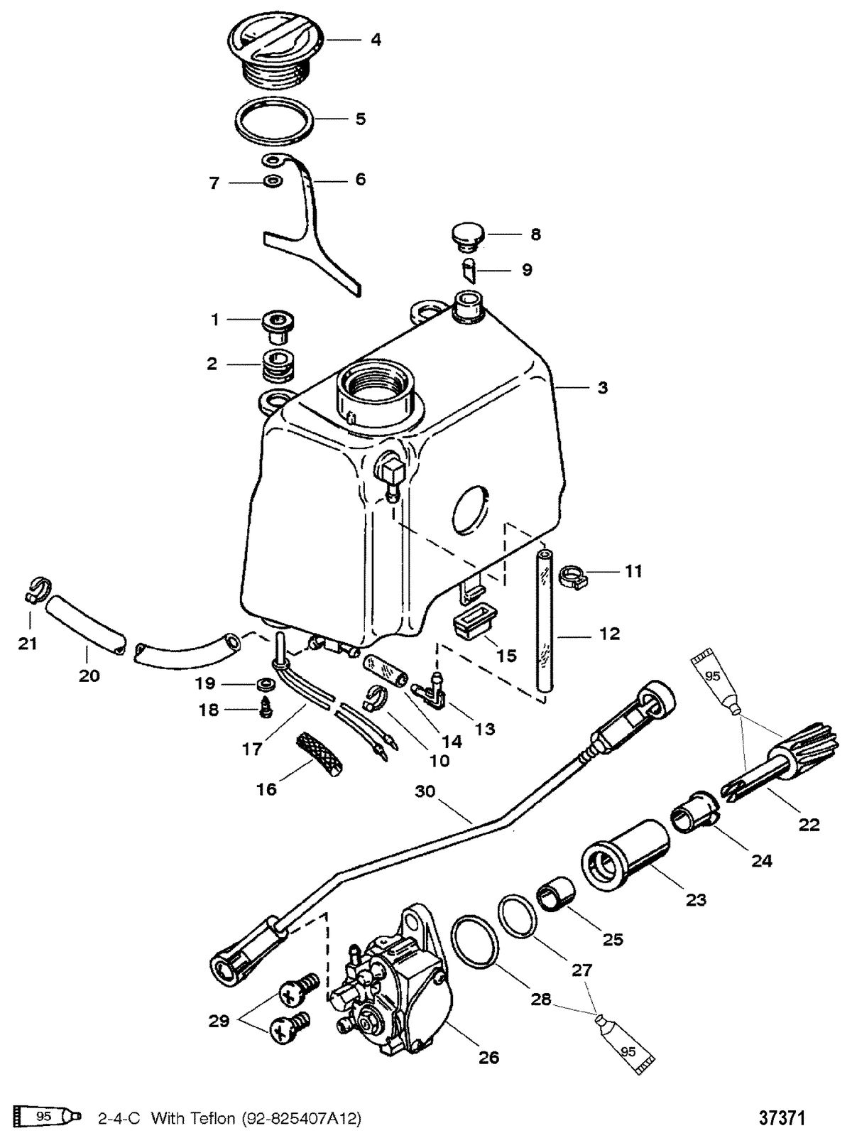 MERCURY/MARINER 30/40 H.P. OIL INJECTION COMPONENTS