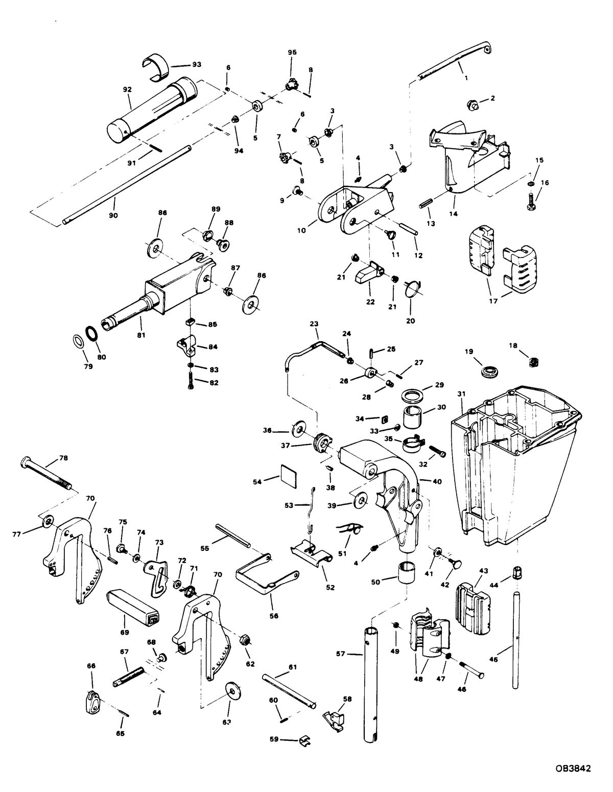 CHRYSLER 9.9 H.P. MOTOR LEG