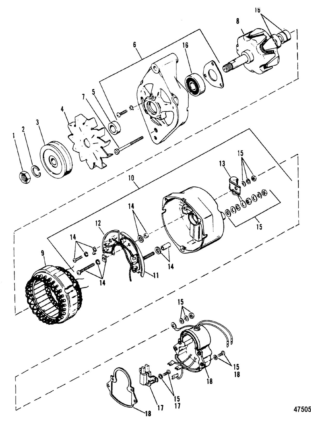 MERCRUISER 502 MAGNUM BRAVO ENGINE (GEN V) ALTERNATOR(MANDO)