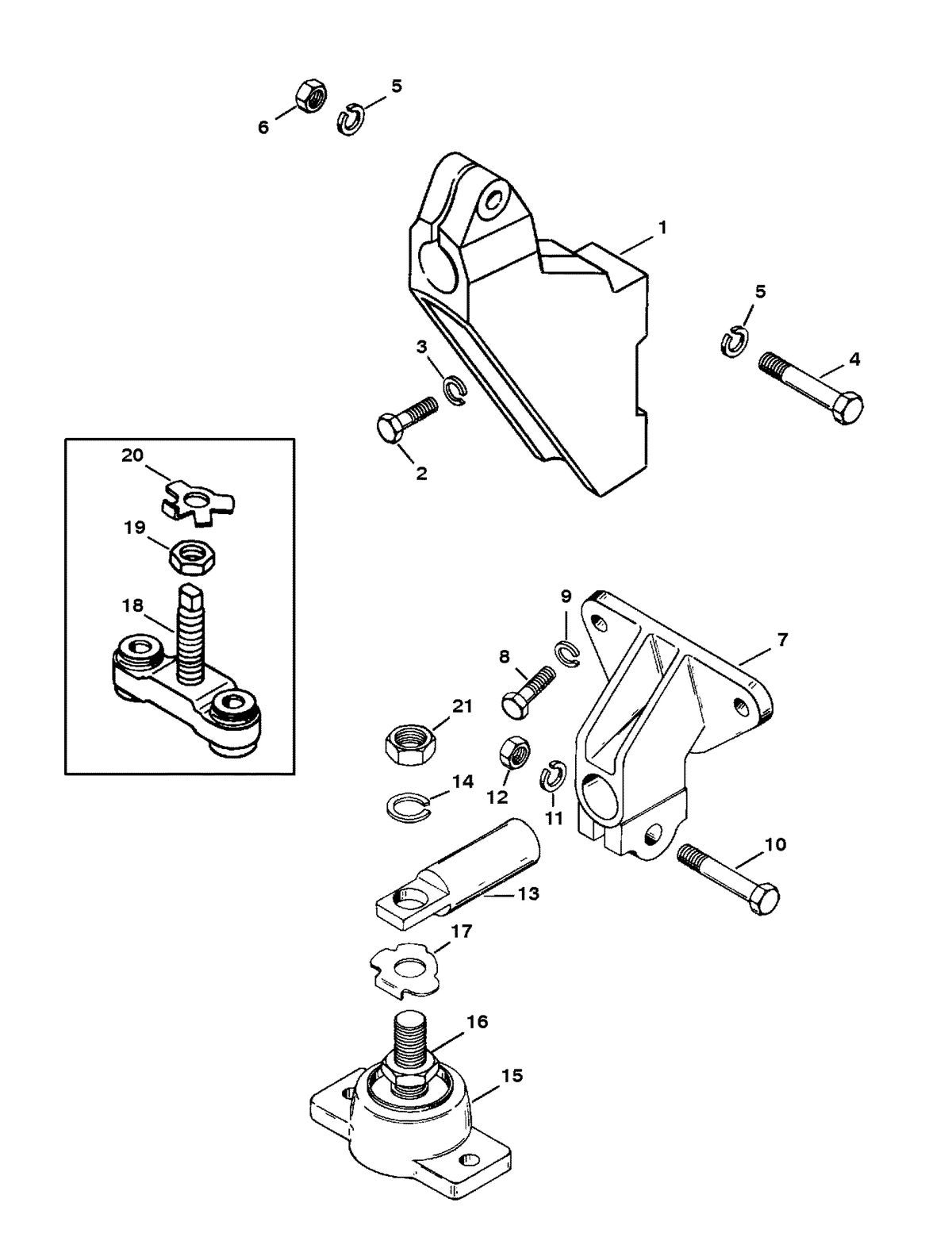 MERCRUISER 350 MAG TOURNAMENT SKI (CARB) TRANSMISSION AND ENGINE MOUNTING