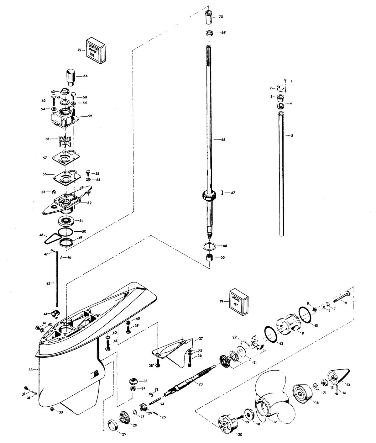 CHRYSLER 100 H.P. GEAR HOUSING