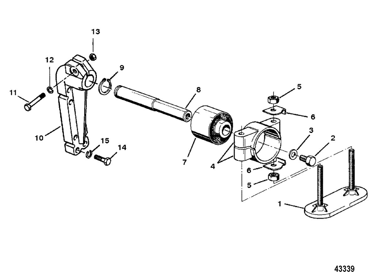 MERCRUISER D4.2L/220 IDI DIESEL Transmission Mounting(Inboard)