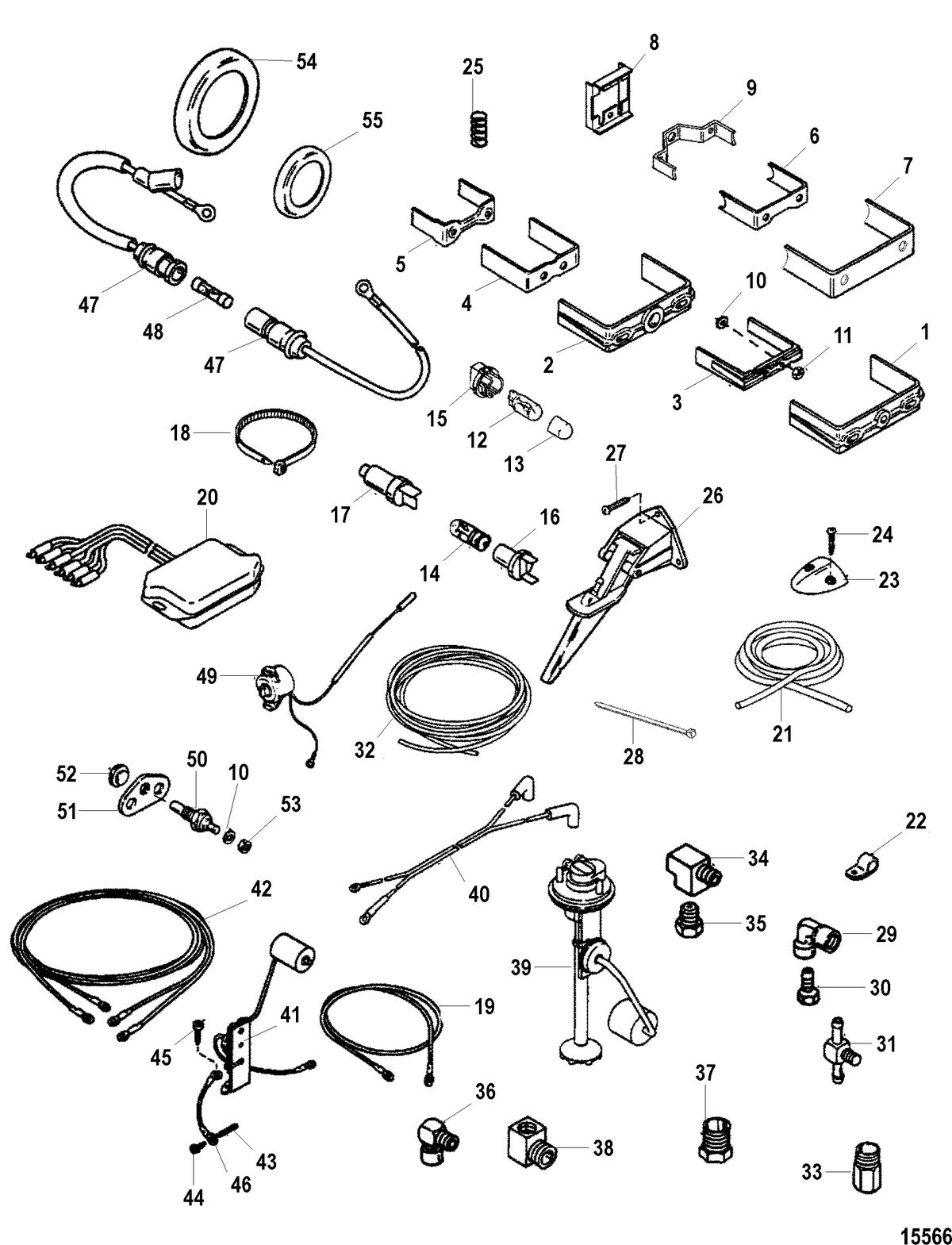 ACCESSORIES INSTRUMENTATION-GAUGES AND COMPONENTS Mounting Hardware(White Casing Gauges)