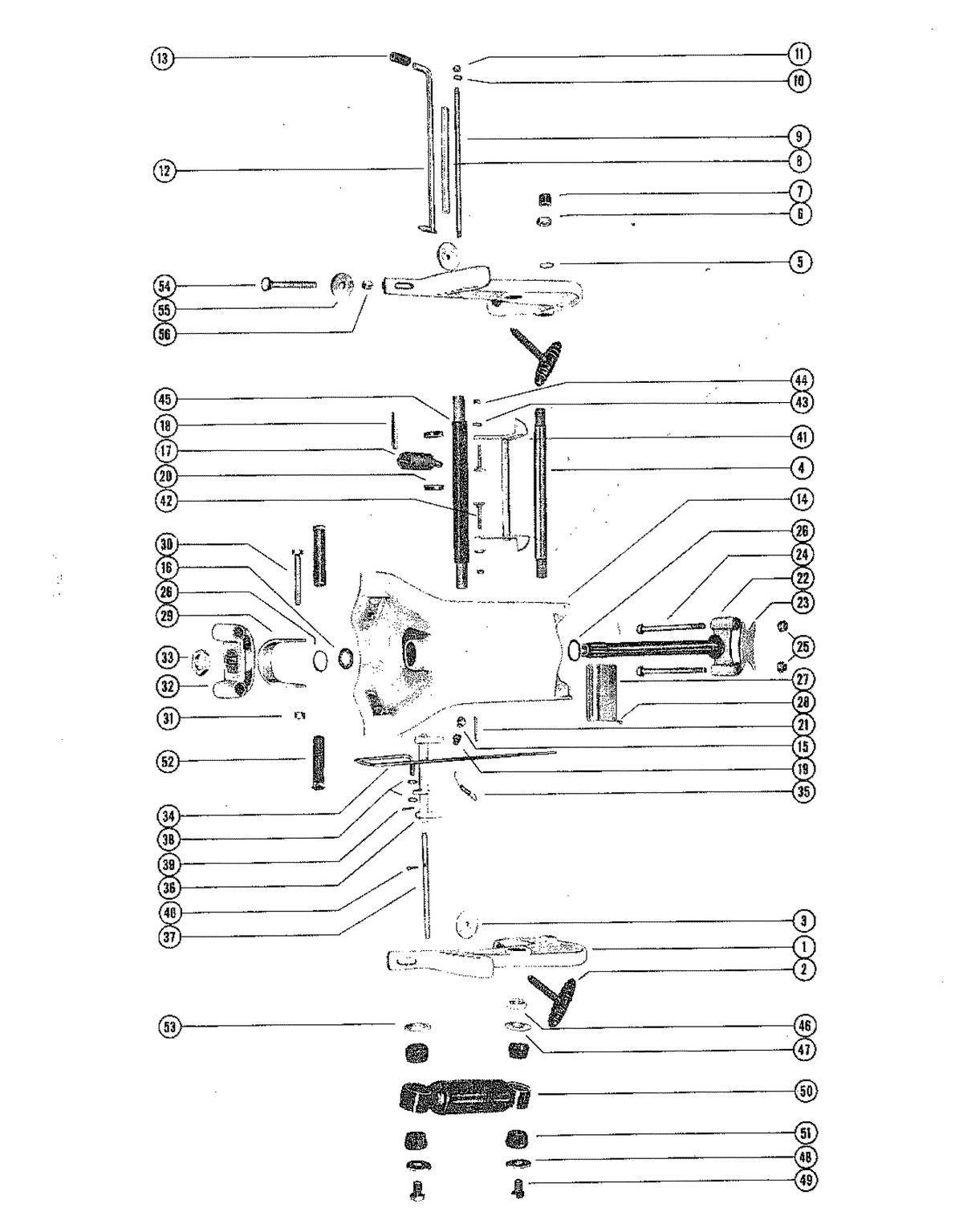 MERCURY MERC 800 CLAMP AND SWIVEL BRACKET ASSEMBLY