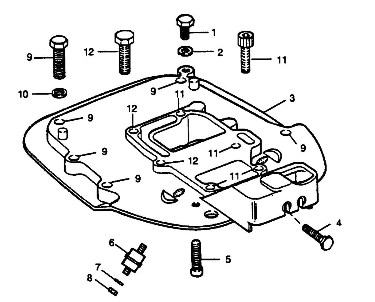 FORCE FORCE 1989 35 H.P. "C" MODELS SPACER PLATE