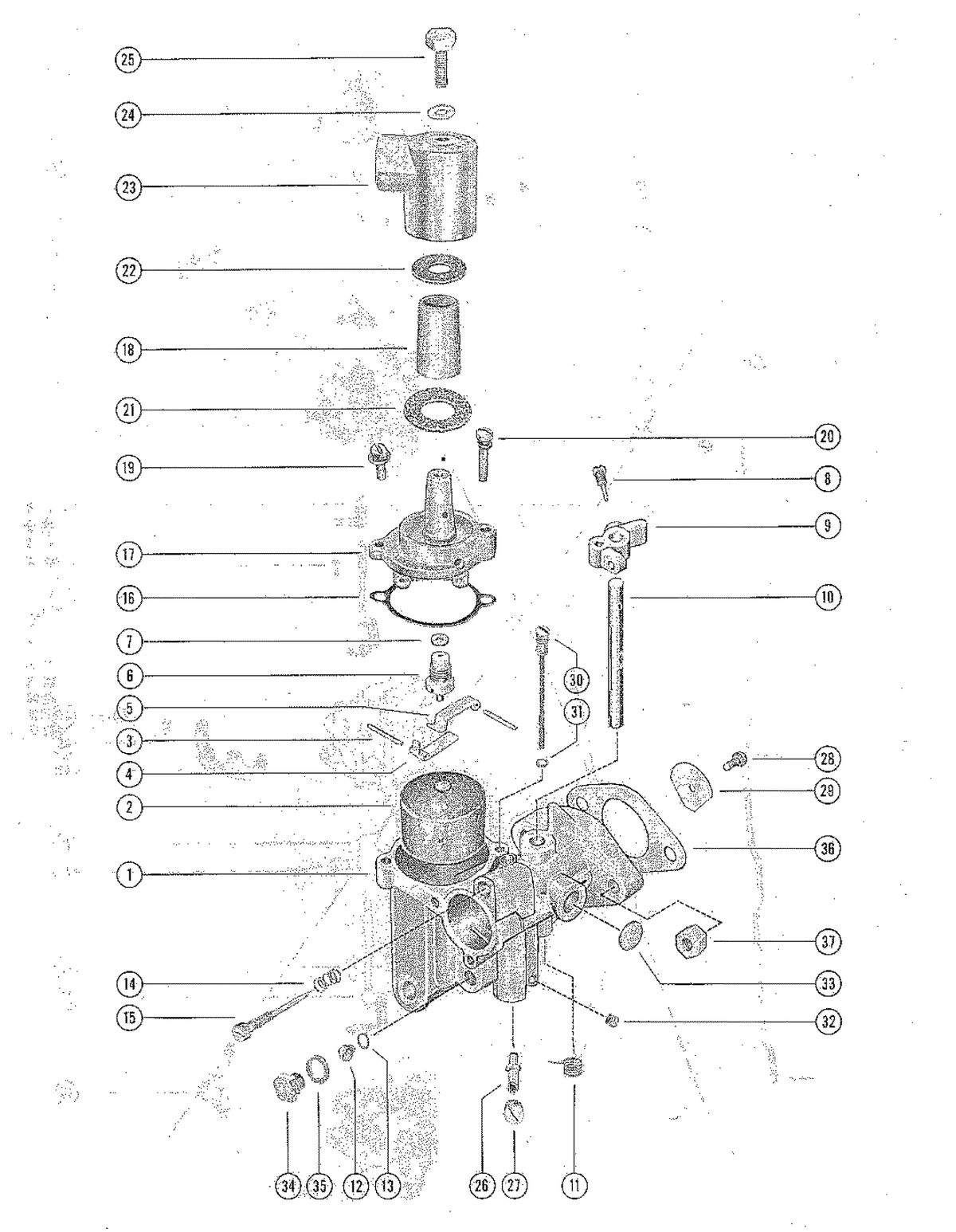 MERCURY MERC 600, 600 EL CARBURETOR ASSEMBLY
