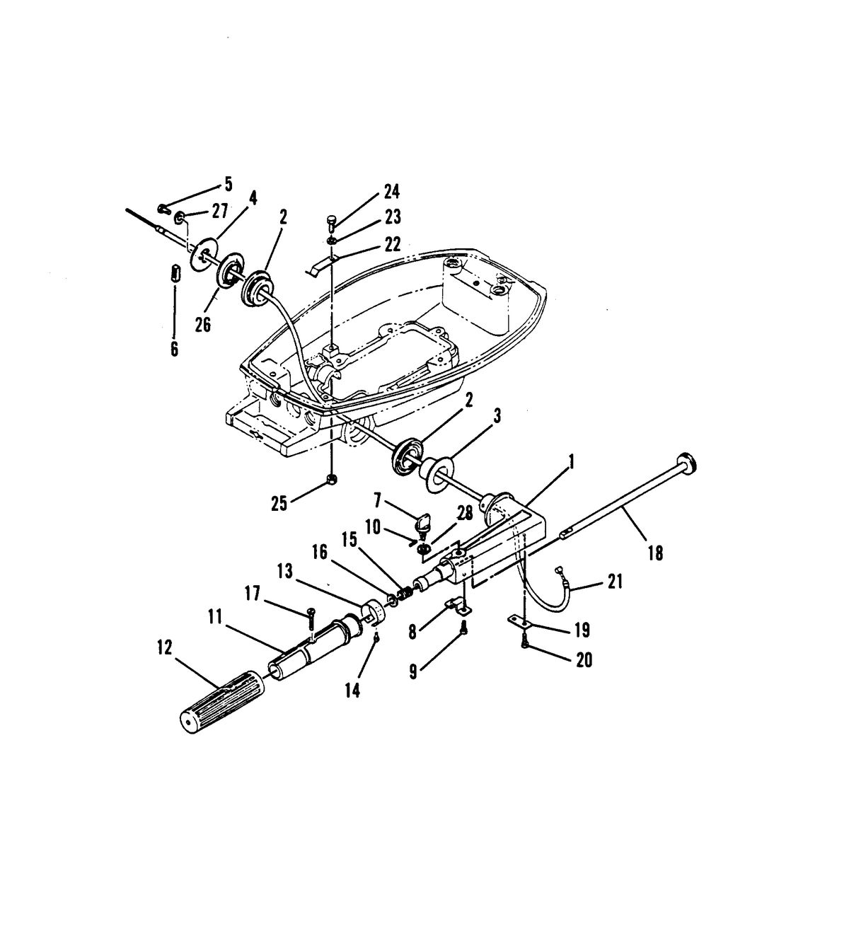 MARINER 4 H.P. THROTTLE CONTROL
