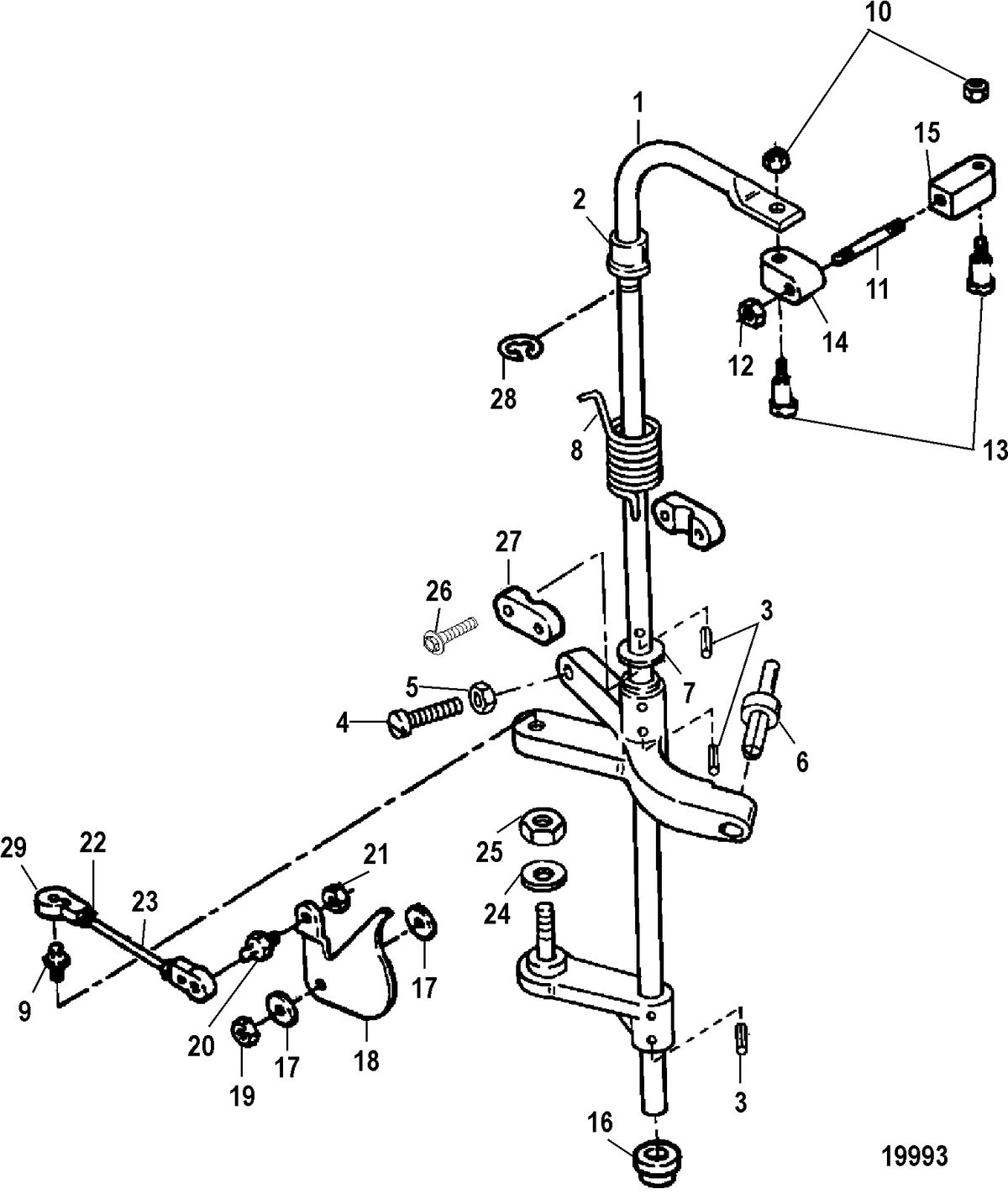 FORCE FORCE 75/90 Towershaft and Throttle Linkage