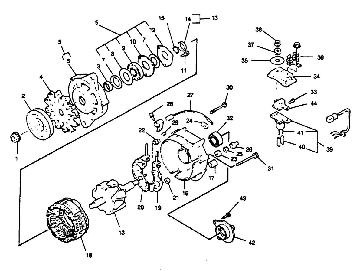 MERCRUISER HINO DIESEL 150 H.P. ALTERNATOR