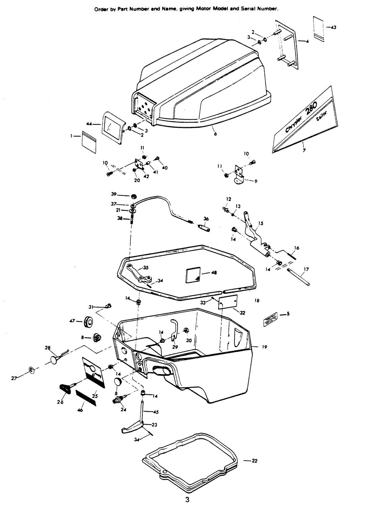 CHRYSLER 12 H.P. SAILOR ENGINE COVER AND SUPPORT PLATE
