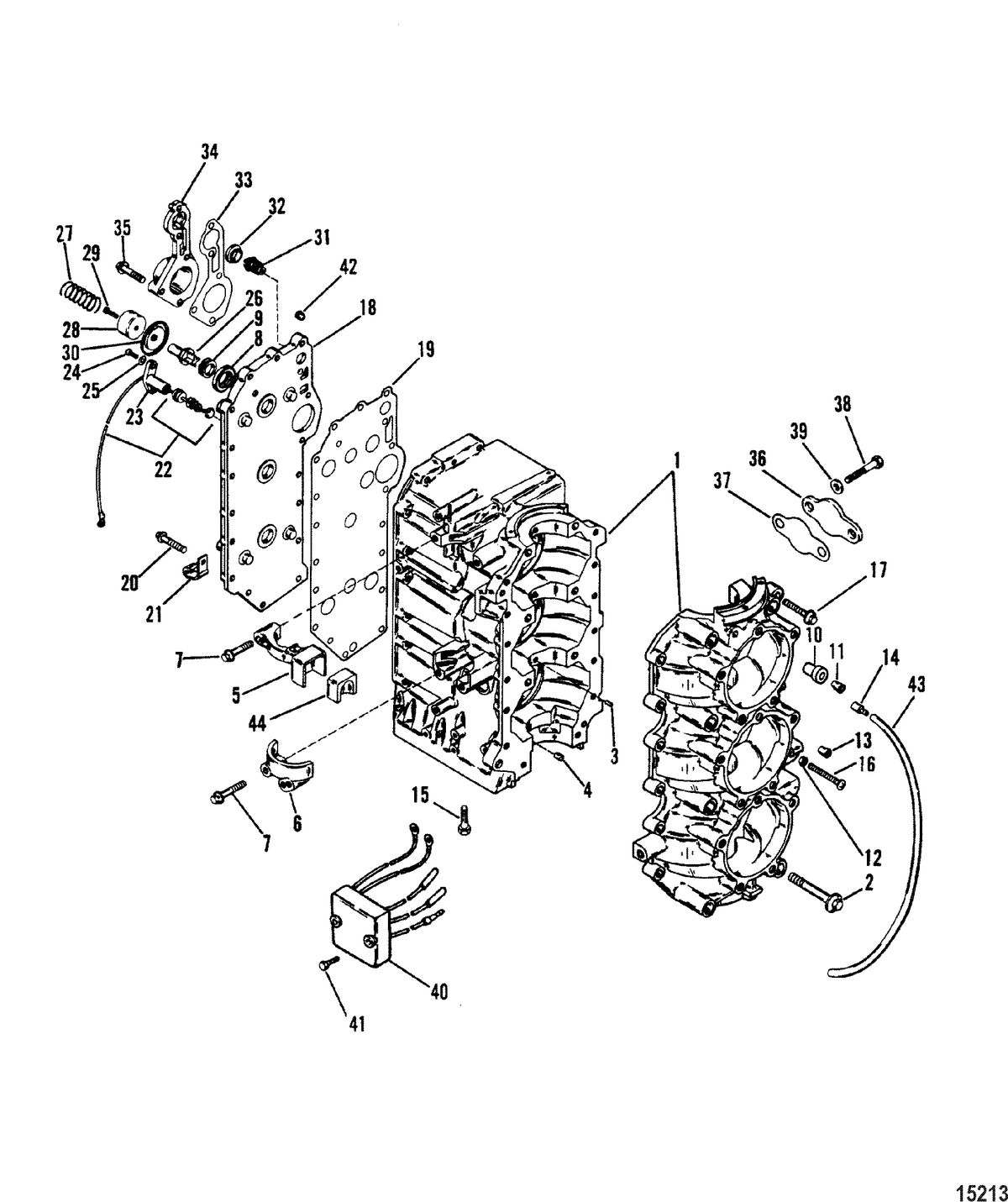 MERCURY/MARINER 75/90 HP (3 CYLINDER) Cylinder Block And Crankcase