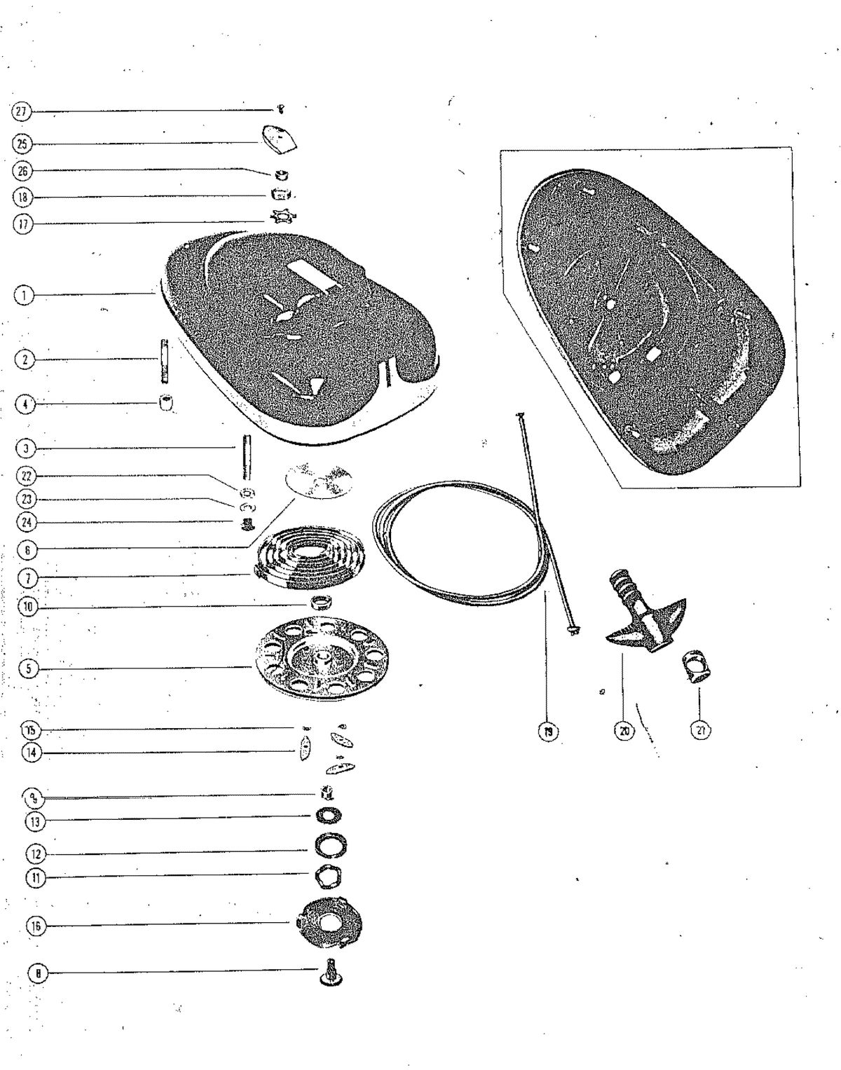 MARK MARK 78, MARK 75A, MARK 78A TOP COWL AND STARTER ASSEMBLY(MARK 78)