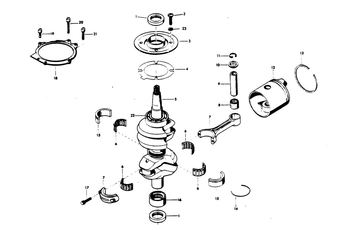 CHRYSLER 35 H.P. 45 H.P. CRANKSHAFT